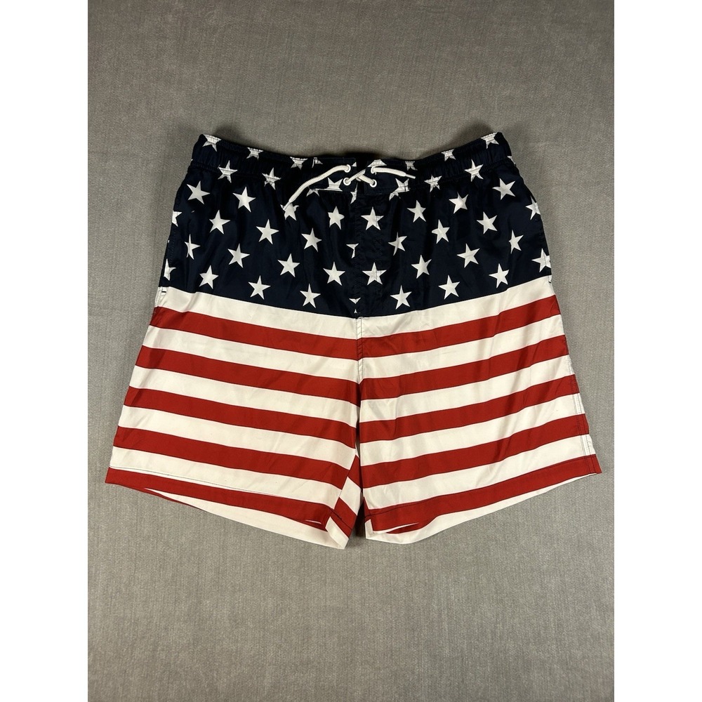 Simply Style by Sears American Flag Print Swim Trunks 36-38